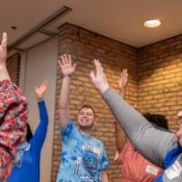 hands in air